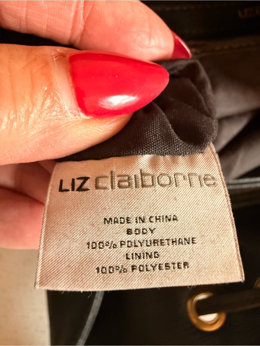 Liz Claiborne Black Shoulder Bag with Matching Wallet - Picture 12 of 12